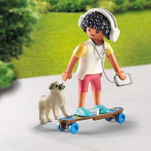 Skateboarder With Dog