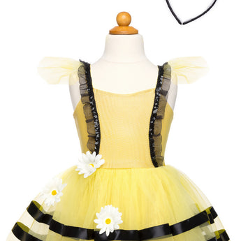 Bumble Bee Dress & Headband, Yellow/Black (Size 3-4)