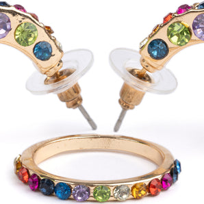 Rockin' Rhinestone Earrings & Ring Set