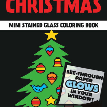Christmas Mini Stained Glass Coloring Book