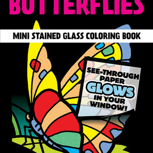 Butterflies Stained Glass Coloring Book