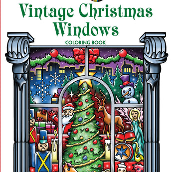 Creative Haven Vintage Christmas Windows Coloring Book