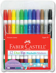 12 Duotip Washable Markers