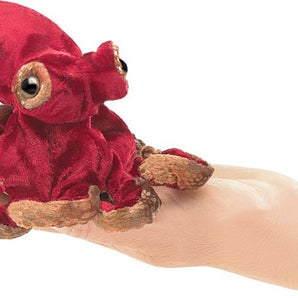 Red Octopus Finger Puppet