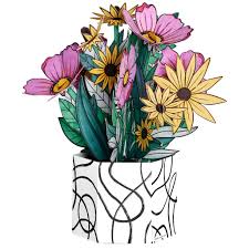 Pop-up Coloring Wildflowers