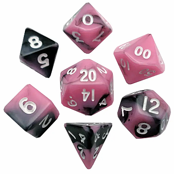 Mini Pink & Black Dice