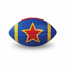 Blue Football with Red Star