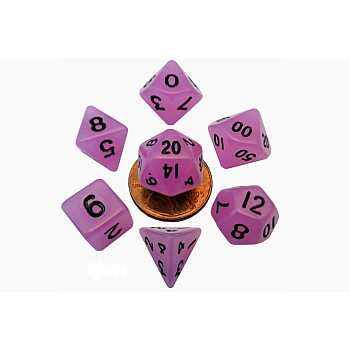 Mini Glow Purple Dice