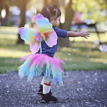 Rainbow Tutu, Wings & Wand Set