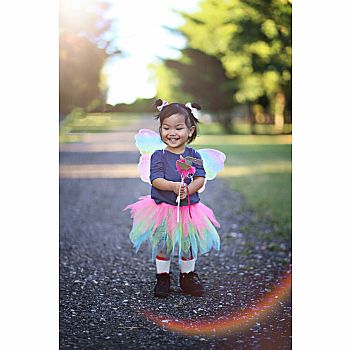 Rainbow Tutu, Wings & Wand Set